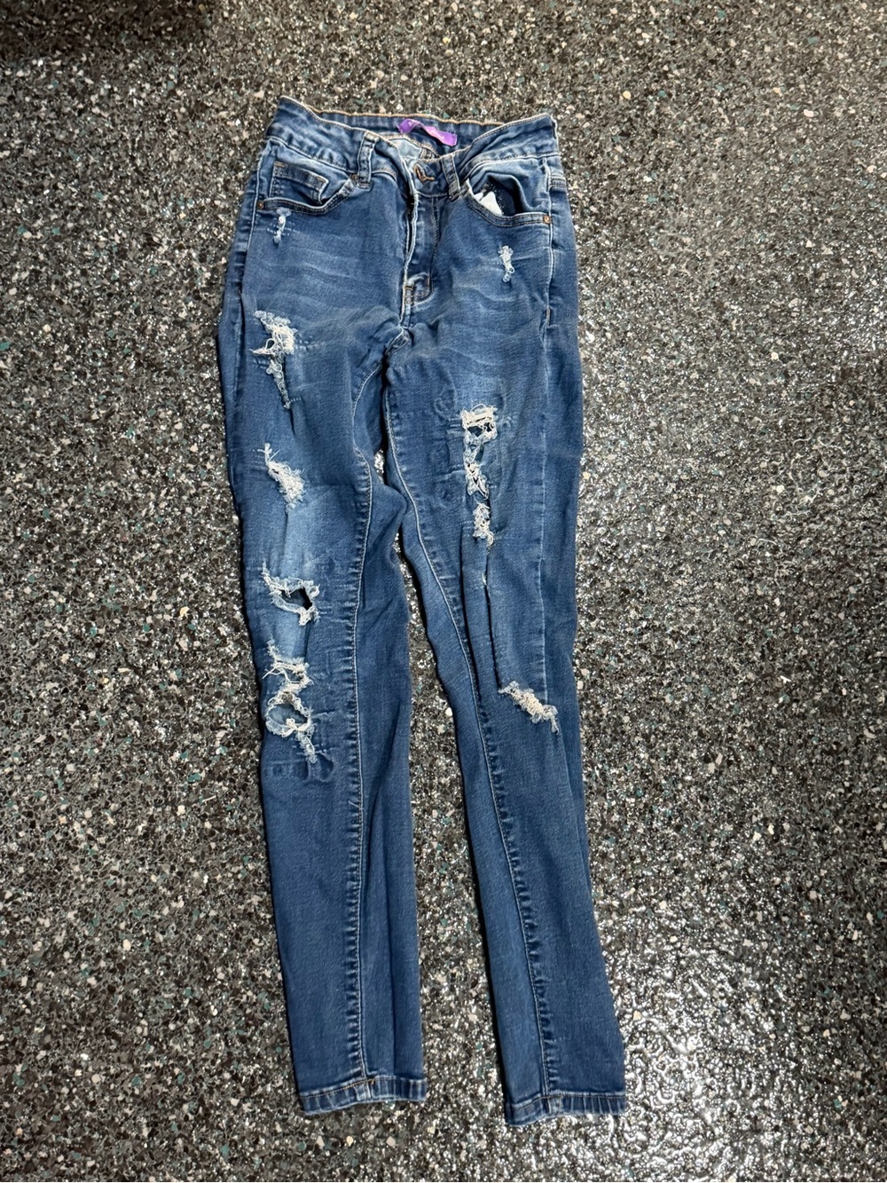 Bamboo Skinny Jeans Distressed Ripped Womens Size 5 Juniors Denim